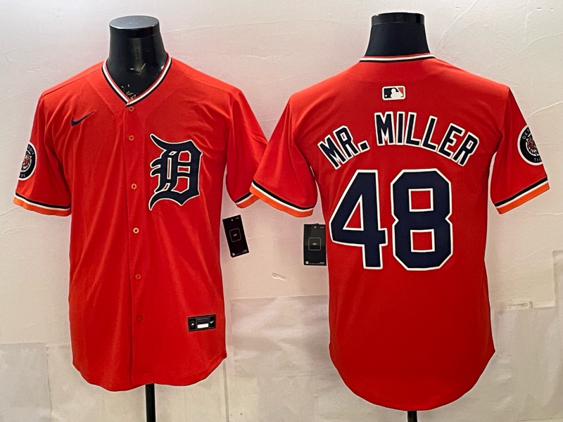 Men Detroit Tigers #48 Mr.Miller red Nike 2026 MLB Jersey 0419003